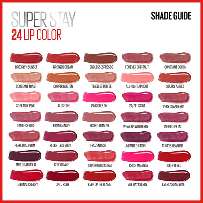 Maybelline dual ended lipstick with matte color wand and moisturizing balm side