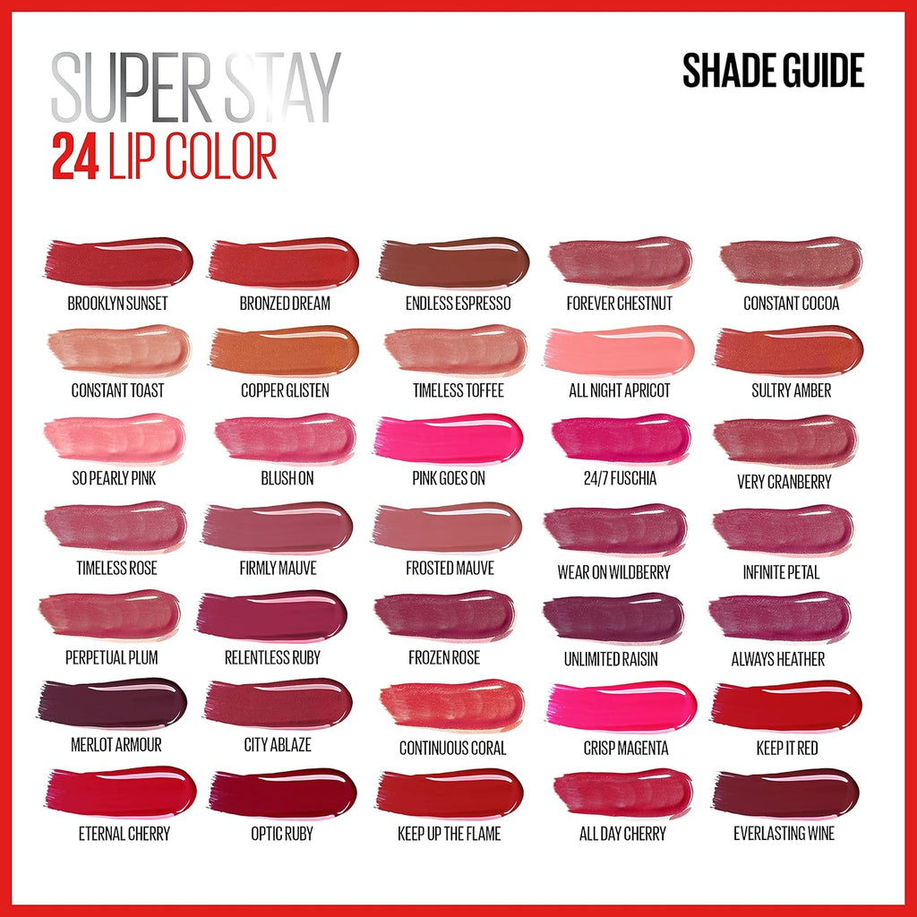 Maybelline Super Stay 24, 2-Step Liquid Lipstick Makeup, Long Lasting Highly Pigmented Color with Moisturizing Balm, Perpetual Plum, Purple, 1 Count - Image 4