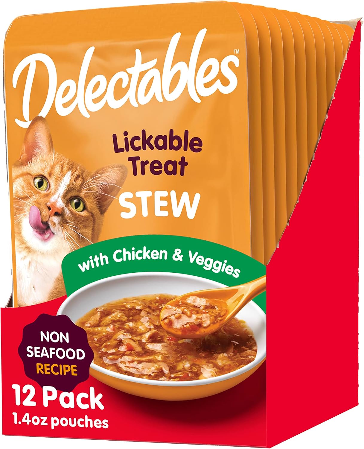 Delectables Non-Seafood Stew Lickable Wet Cat Treats, Variety Pack, 1.4 Ounce (Pack of 12) - Image 11