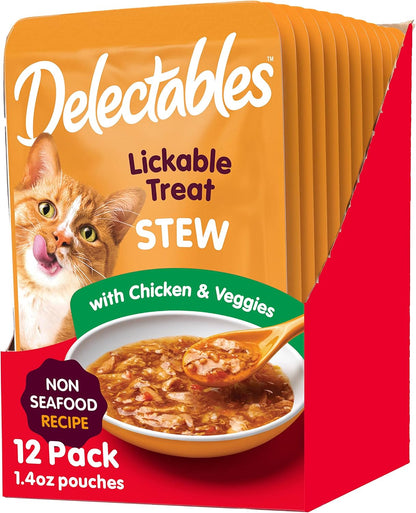 Delectables Non-Seafood Stew Lickable Wet Cat Treats, Variety Pack, 1.4 Ounce (Pack of 12) - Image 11