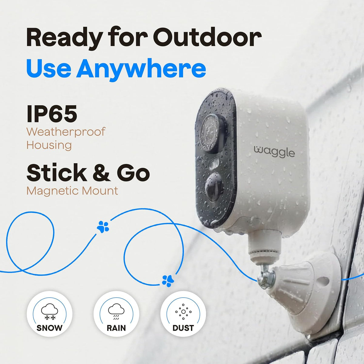 Waggle 4G camera with solar panel accessory
