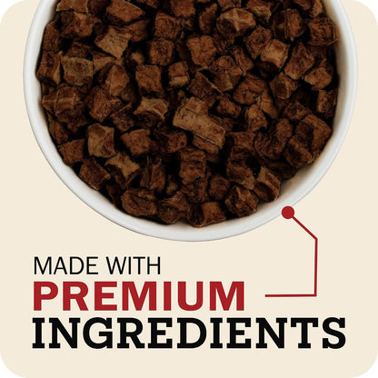 Redbarn premium air dried pet food ninety one percent real meat callout