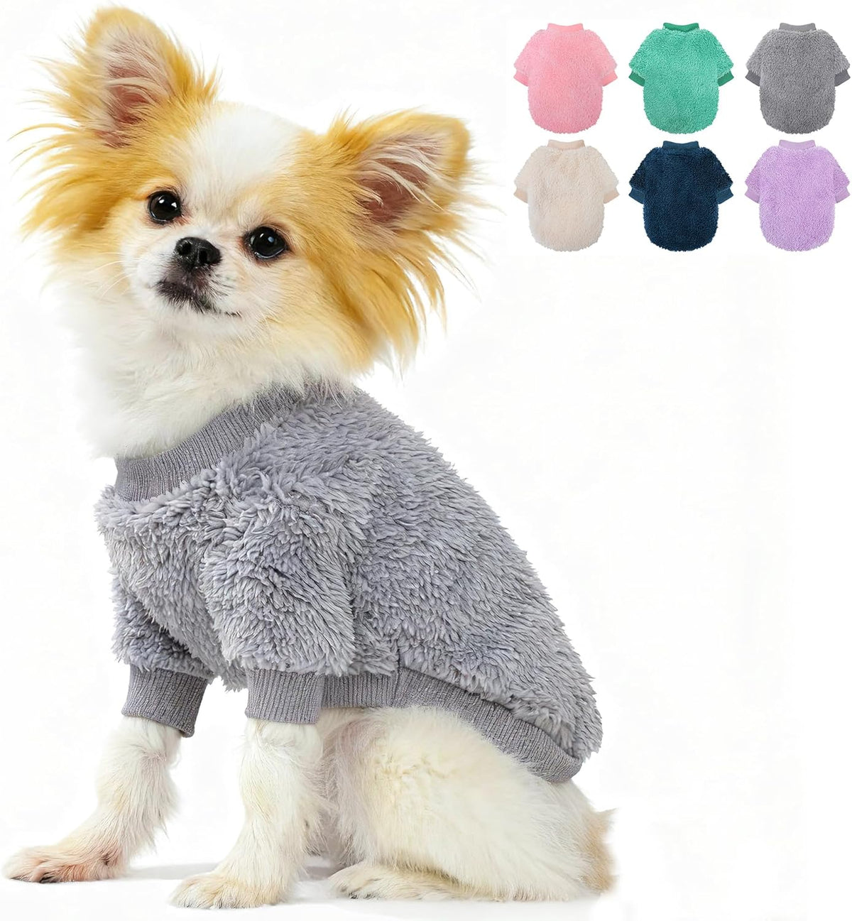 Dog Sweaters for Small Dogs, Winter Fleece Puppy Sweaters for Teacup Yorkie Chihuahua Clothes, Cute Pink XXS Dog Sweater Warm Soft Pet Outfit Apparel - Image 12