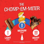 Healthy long lasting dog chew sticks from Chomp'ems for canine oral health.