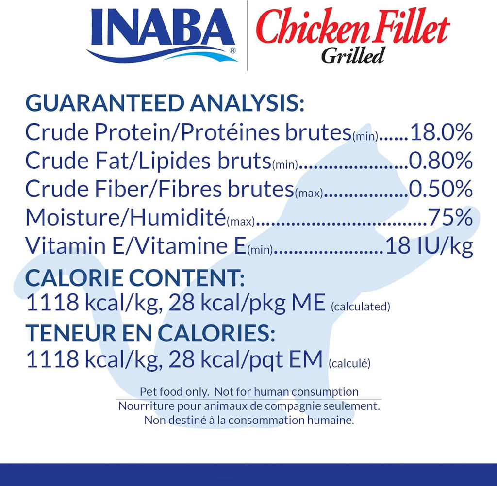 Inaba chicken fillet cat treat in savory broth