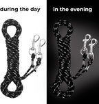 Close up view of the 360-degree swivel metal spring hook attached to the pet leash.