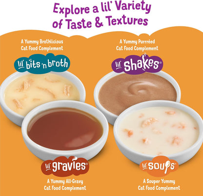 Purina Friskies Grain Free Lickable Cat Food Toppers Lil' Soups With Shrimp in a Velvety Chicken Broth - (Pack of 8) 1.2 oz. Cups - Image 9