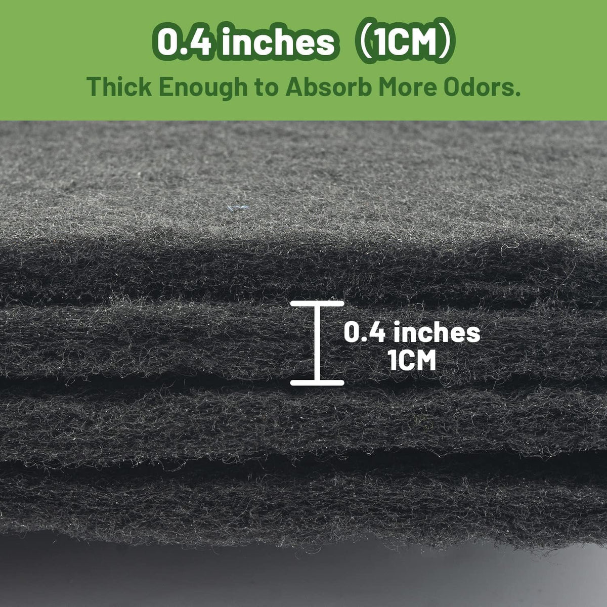 Trimmable universal carbon odor filters for covered pet litter pans