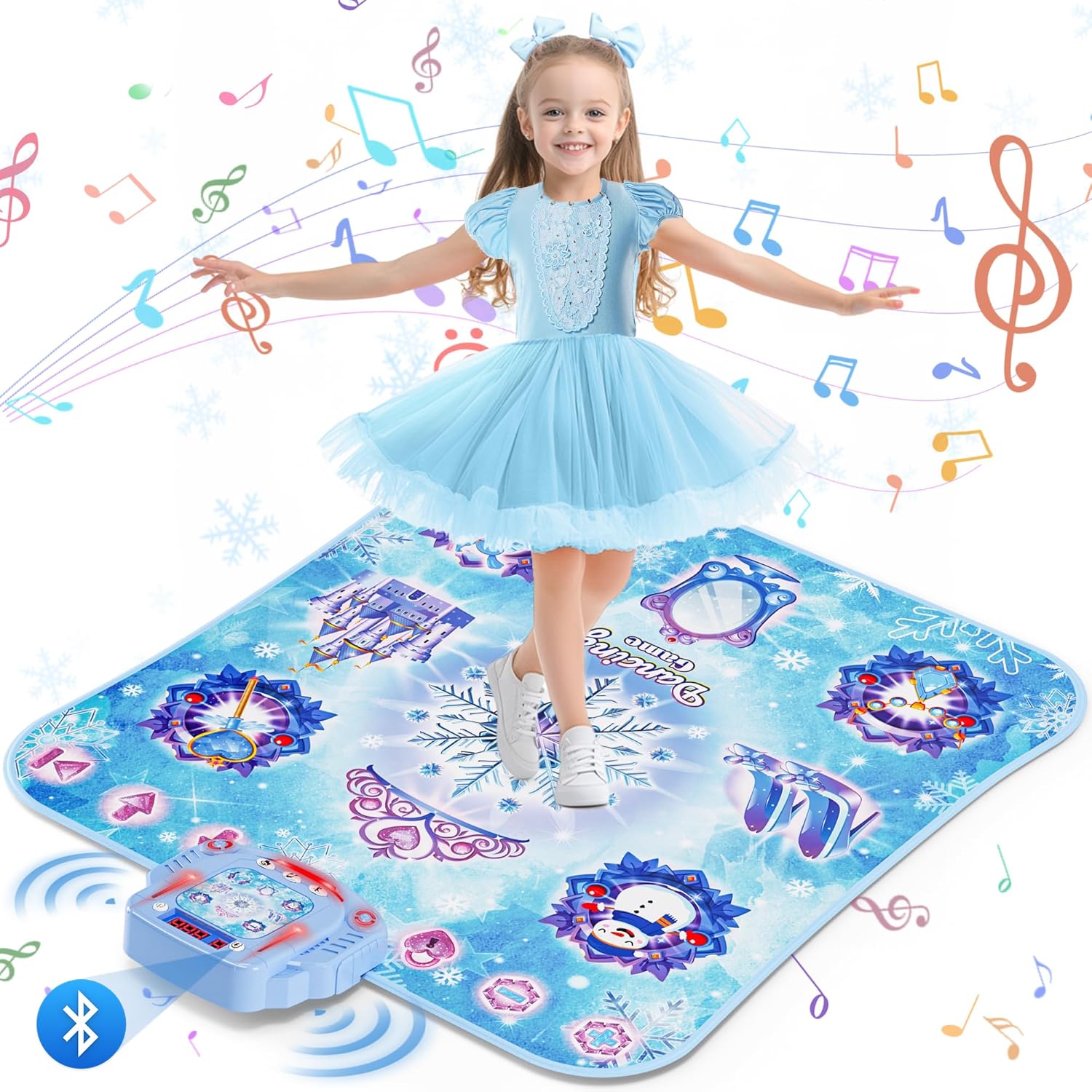 Handwell Frozen theme dance mat front view for kids