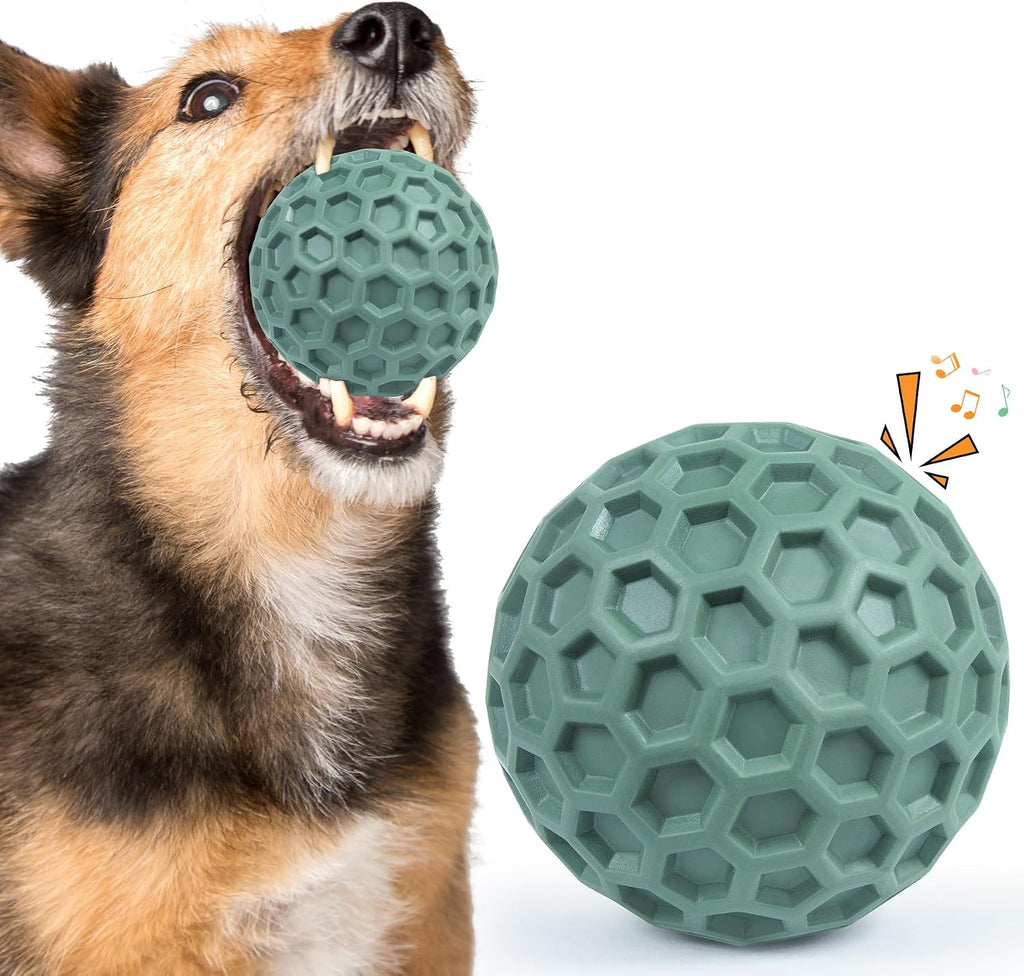 Tough Dog Chew Toys for Aggressive Chewers, Indestructible Dog Balls for Aggressive Chewers, Squeaky Balls for Dogs, Squeaky Toys for Large Dogs, Funny Heavy Duty Ball - Image 9