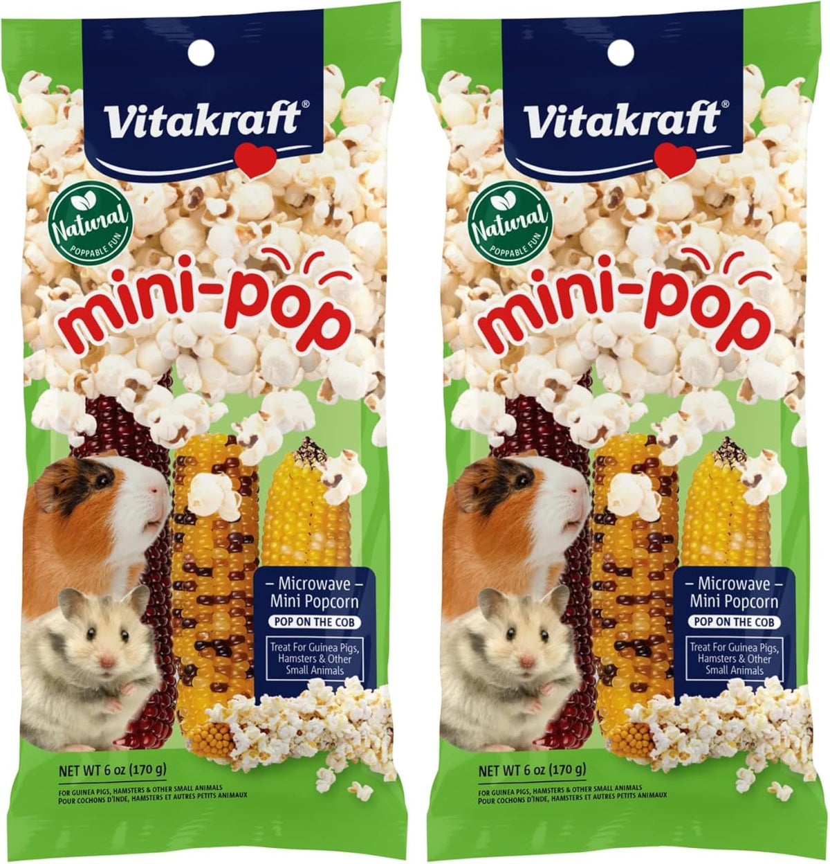 Vitakraft Mini Pops Microwavable Corn Cobs for Small Animals - Corn on The Cob Snack for Hamsters, Rabbits, & Guinea Pigs - Pet Treat & Enrichment Chew Toy - Popcorn for Small Animals (1lb) - Image 9