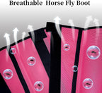 NizHome breathable mesh fly boots displaying built in alloy braces.