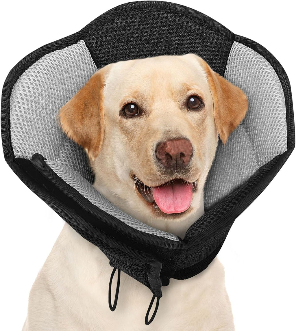 AOFITEE Large Dog Cone - Adjustable Dog Cone to Stop Licking, Foldable Extra Large Cones Dogs for Wound Healing, Pet Elizabethan Cones Collar After Surgery, XL Fabric Pet Neck Collar, Blue X-Large - Image 12