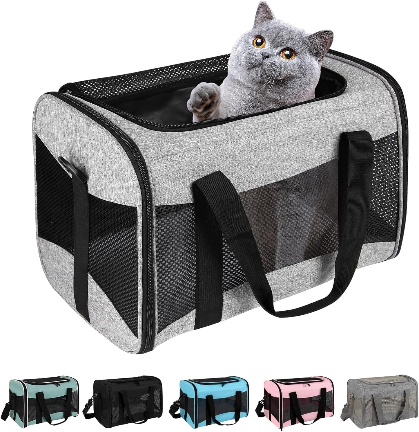 Small Animal Travel, Carrier for Hedgehog Rat Parrot Bird Guinea Pig, Lizards Carrier, Soft Sided Travel Carrier Portable Guinea Pig Up to 10 Lbs (15 * 10 * 10, Green) - Image 10