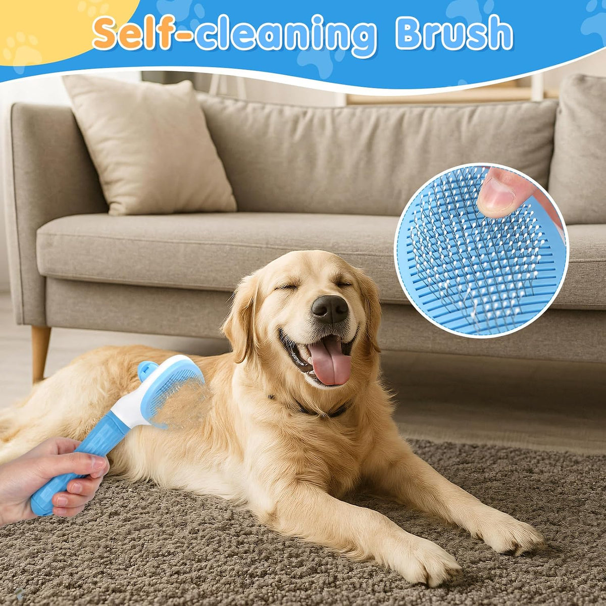 Small round head dog toothbrush showing soft bristles