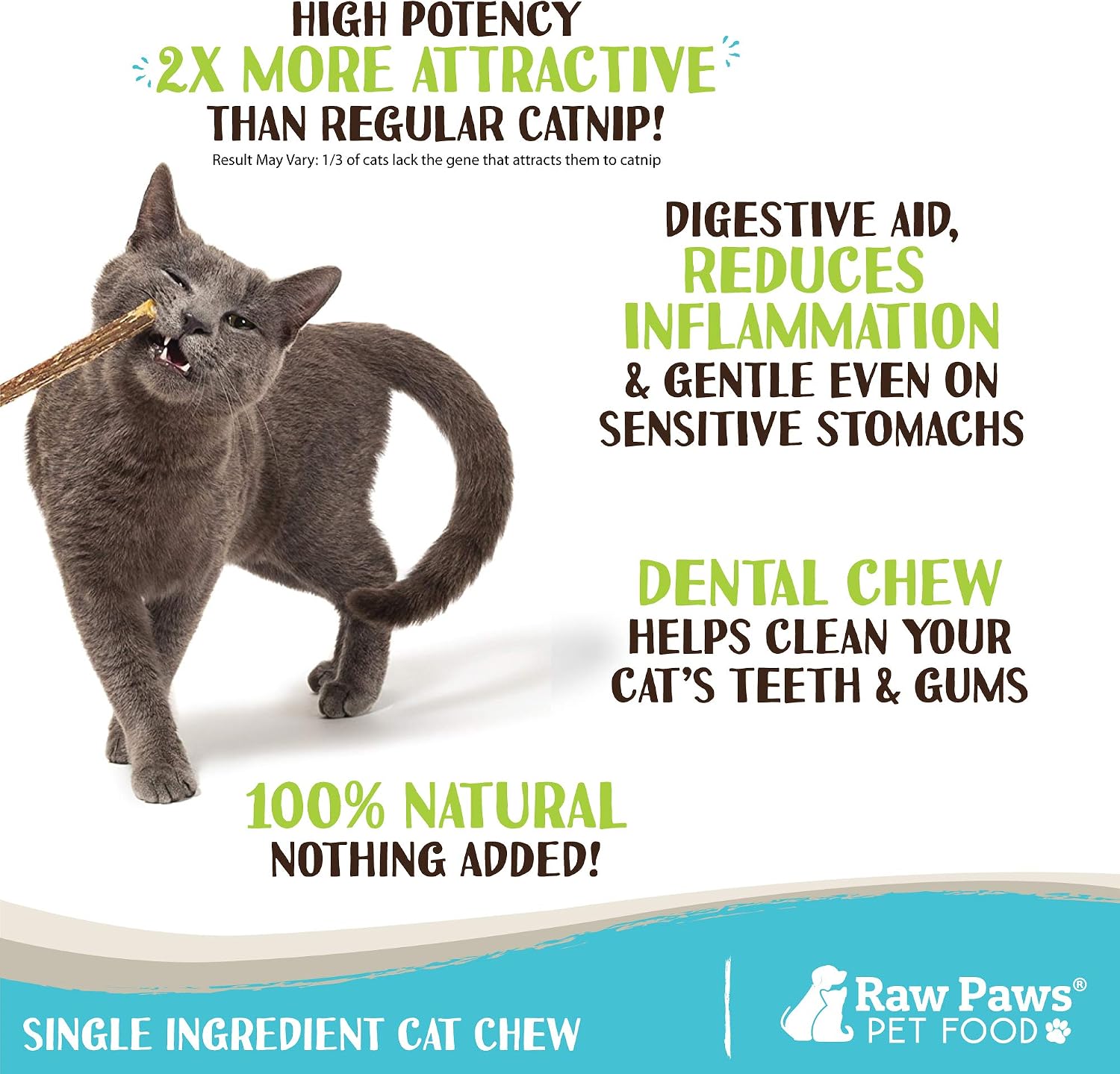 Raw Paws natural matatabi cat chew sticks display