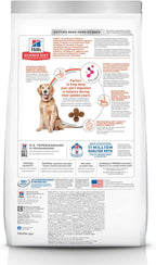 Hill's Science Diet senior dog food packaging details