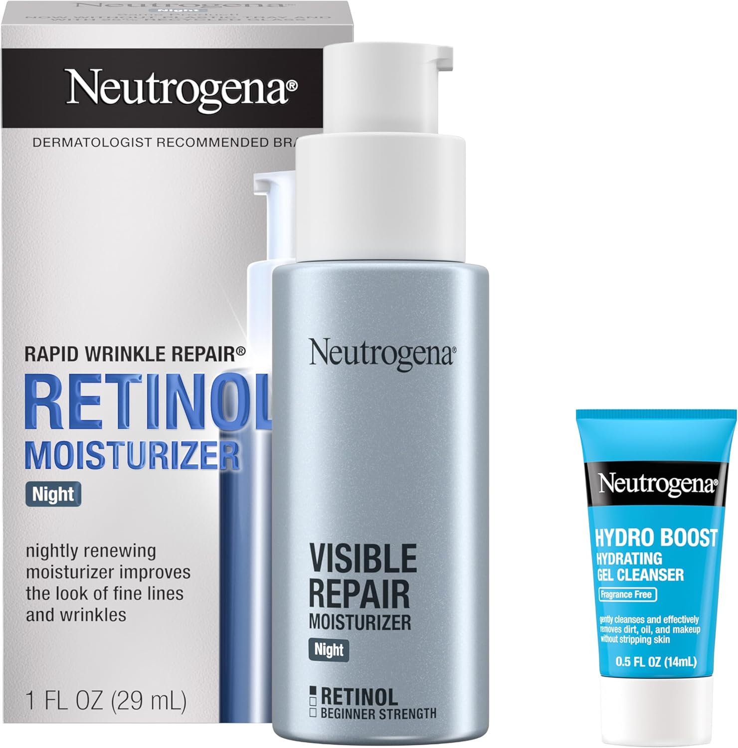 Neutrogena retinol night cream with hyaluronic acid for anti-aging