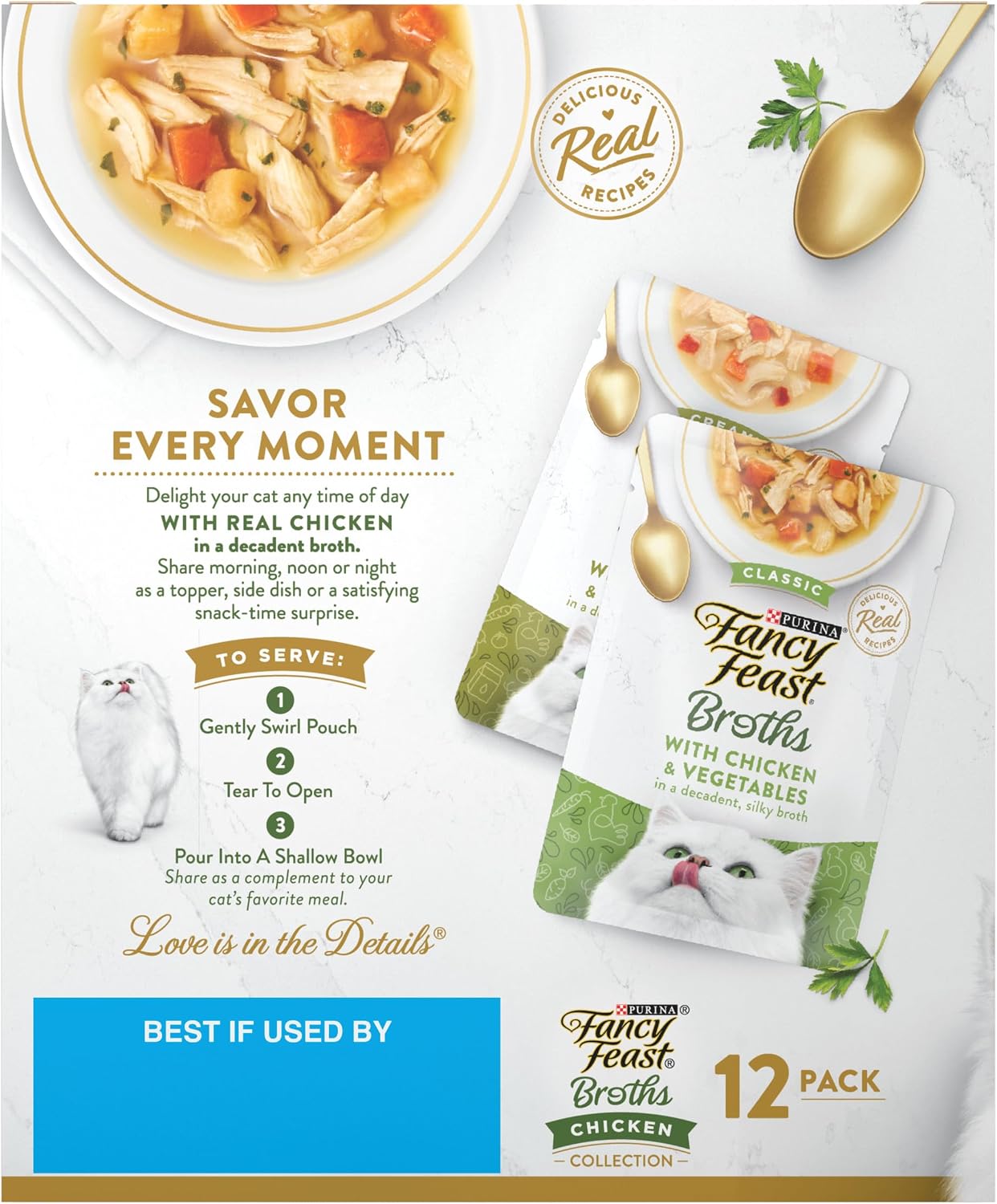 Healthy high-moisture hydration topper for adult cats close-up textures.