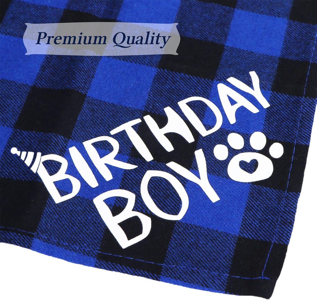 STMK small size dog birthday accessories laid out flat for size comparison
