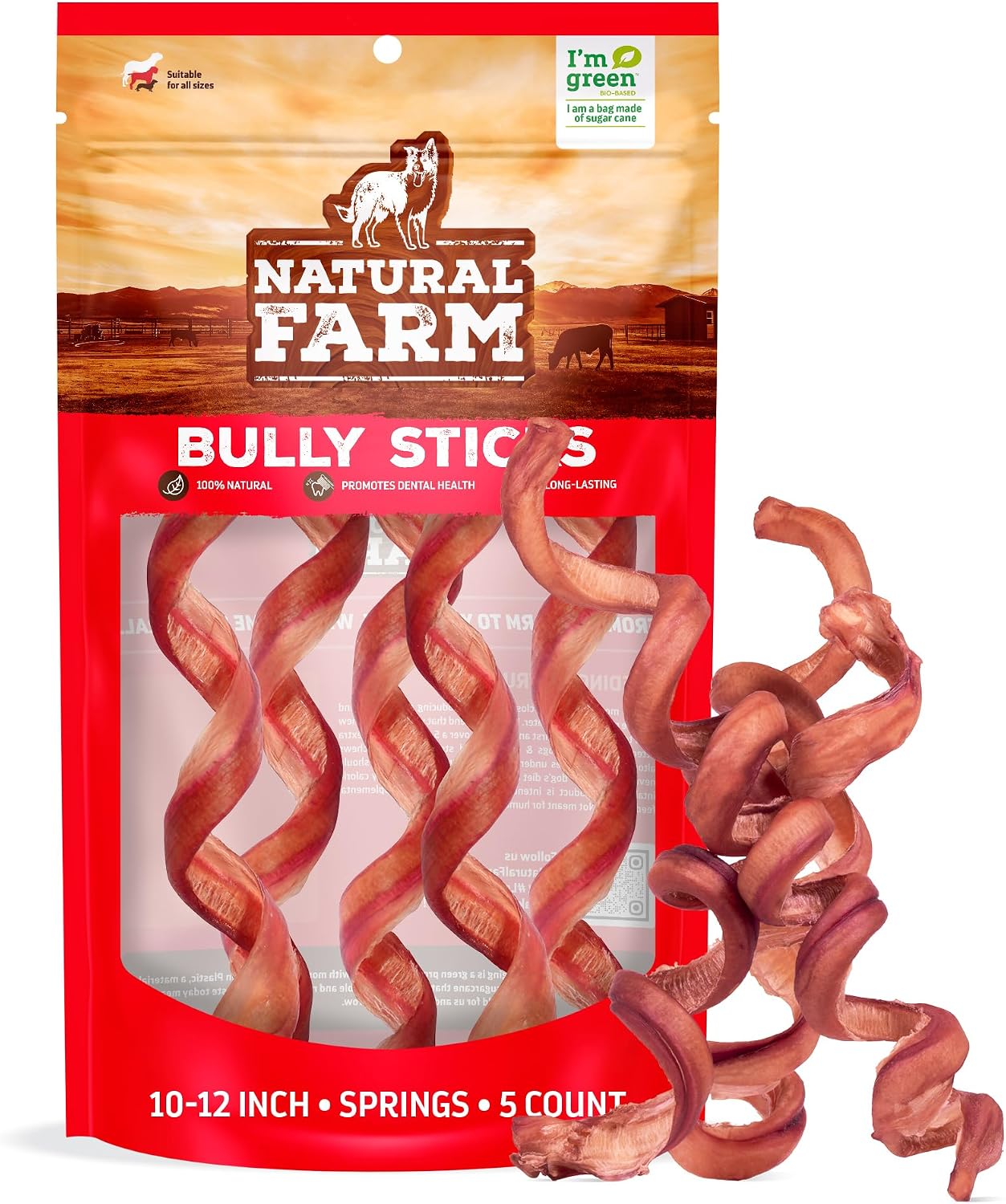 Natural Farm Odor-Free Curly Bully Sticks, (5-6 Inch, 5 Pack), Fully Digestible, 100% Beef Pizzle Chews, More Engagement & Fun, Grass-Fed, Non-GMO, Fully Digestible - Best for Small & Medium Chewers - Image 12