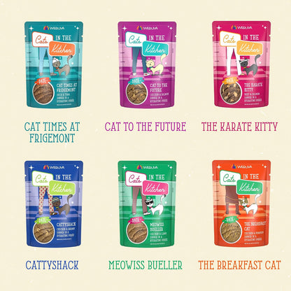 Weruva 3 Ounce smooth pate cat food pouch showing healthy ingredients