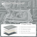 Hyha reversible pet couch cover displaying the grey and dark grey sides