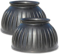 Professional's Choice Pull On Rubber Bell Boots front view showing black ribbed texture