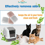 Eight pack kit of cat litter box accessories arranged neatly for long term home freshness