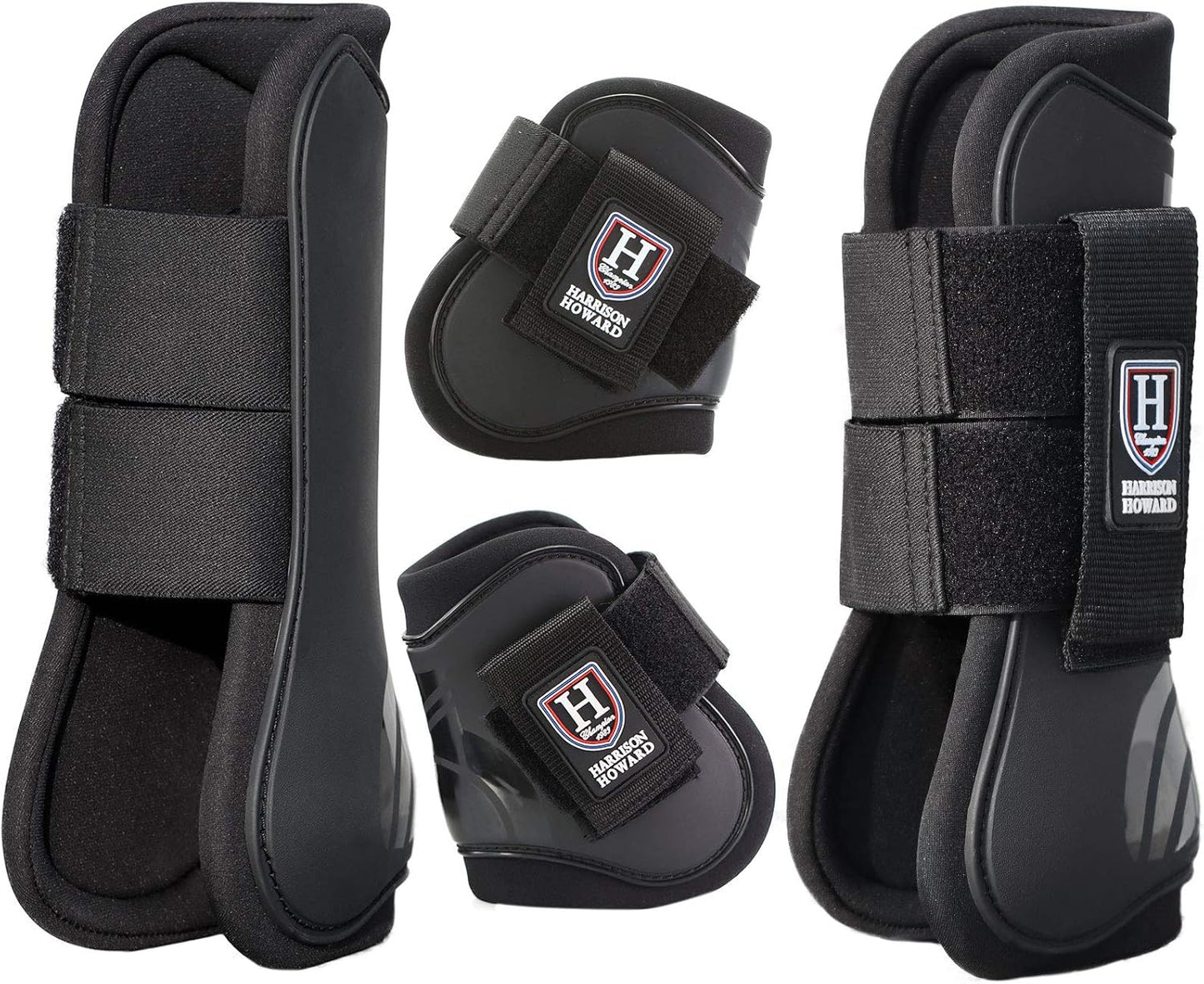 Harrison Howard Carenetic Horse Tendon Boots front view protective set of four