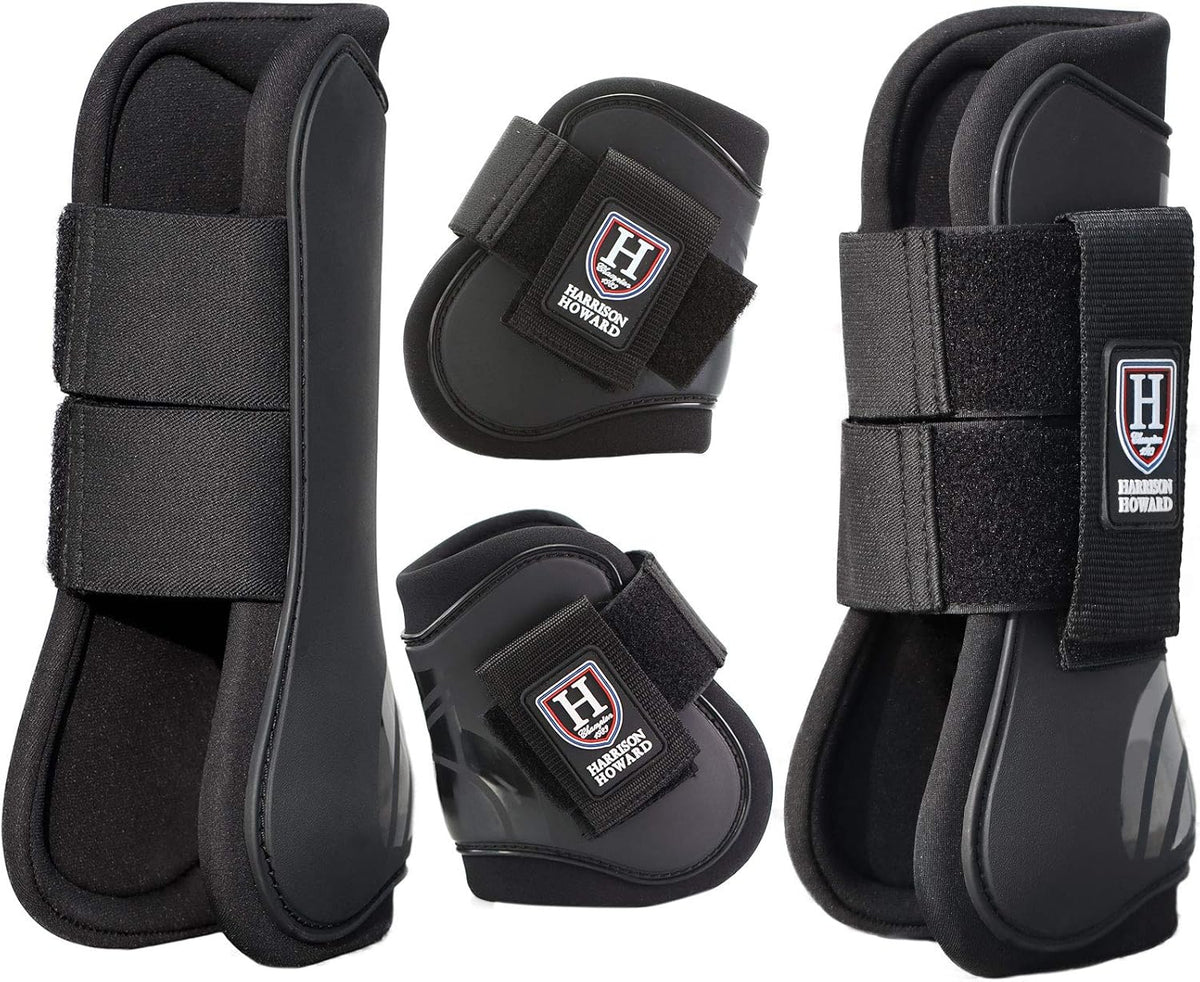 Harrison Howard Carenetic Horse Tendon Boots front view protective set of four