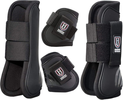 Harrison Howard Carenetic Horse Tendon Boots front view protective set of four