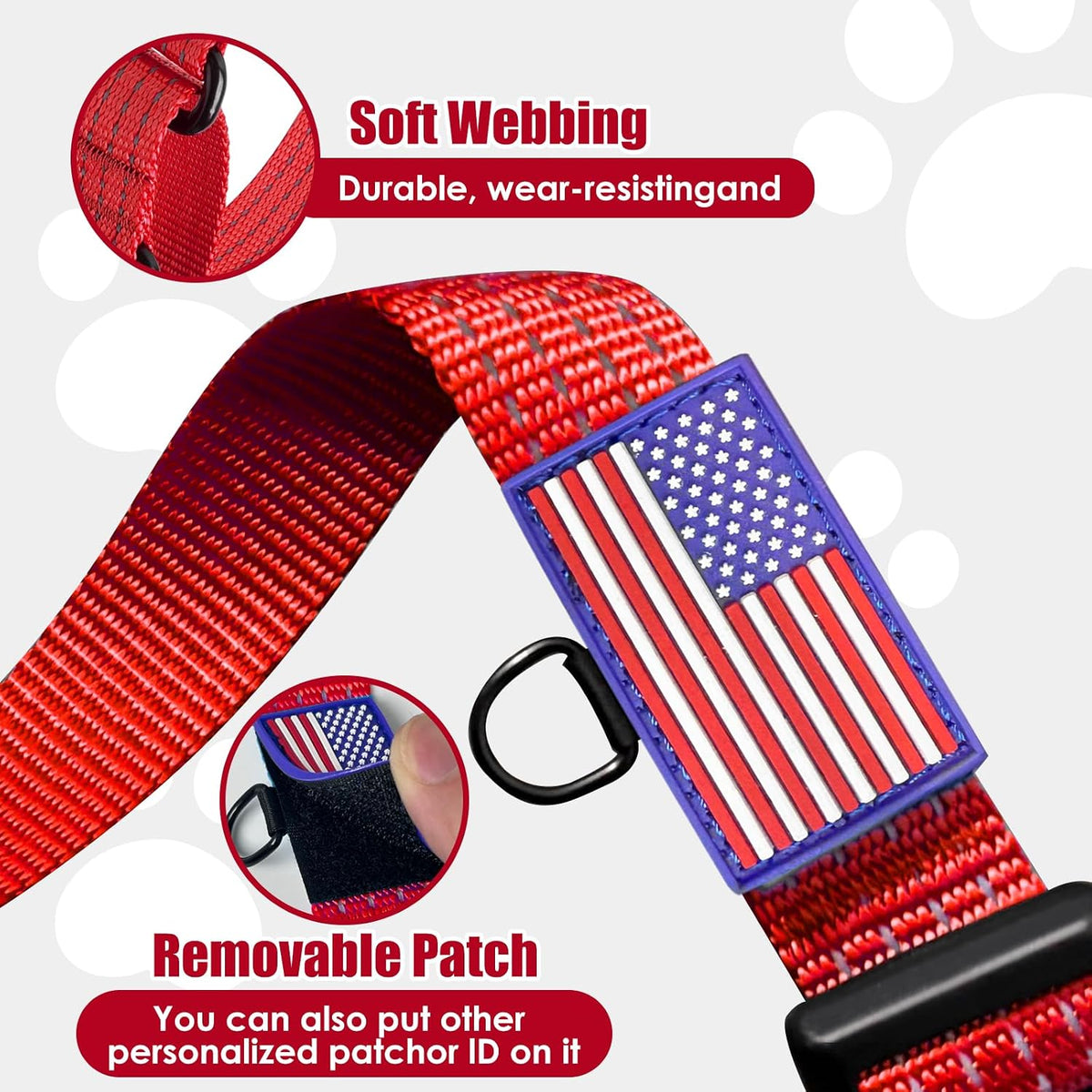 Close up of heavy duty quick release buckle on dog collar