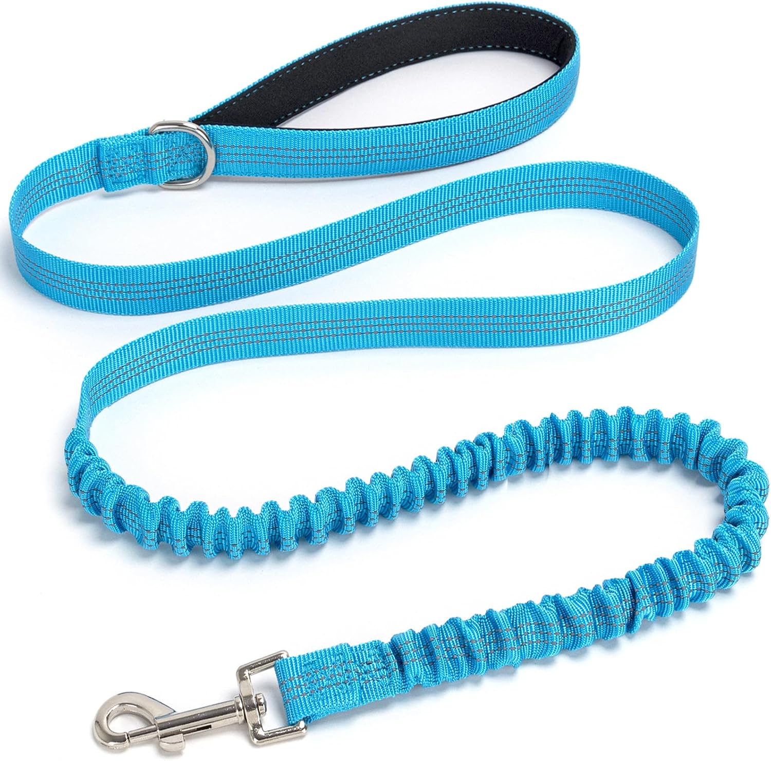 Bungee Dog Leash- 5FT Shock Absorbing & Reflective Nylon Leash| Anti-Pull Training for Small/Medium Dogs | 2cm Wide, 6 Colors (Black) - Image 14