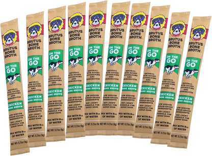 Brutus Bone Broth for Dogs - Bone Broth Powder with Chondroitin Glucosamine & Turmeric - Human Grade Food Toppers for Dry Food & Picky Eaters - 10 Stick (Beef) - Image 11