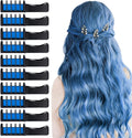 Kalolary 10 Colors Temporary Hair Chalk Comb set showing the front view of the packaging and ten colorful applicators.