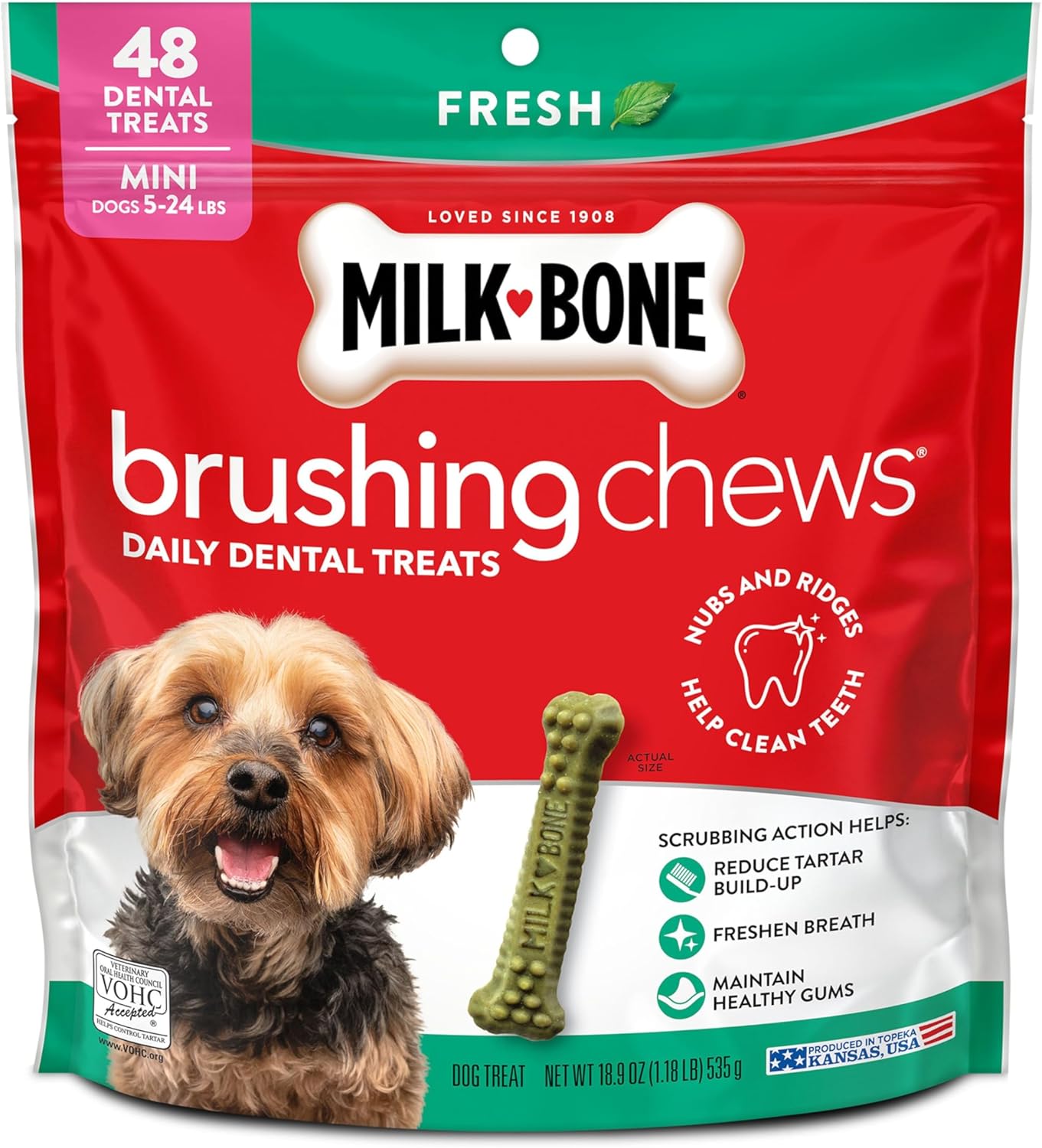 Milk-Bone Brushing Chews Original Chicken Flavor Daily Dental Dog Treats, Small/Medium, 19.6 Oz. Bag - Image 14