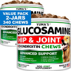YUMA'S Glucosamine for Dogs - Hip and Joint Supplement for Dogs - 170 Ct - Glucosamine Chondroitin Chews - Joint Pain Relief Supplement with MSM - Advanced Health - Mobility Support - Made in USA - Image 9