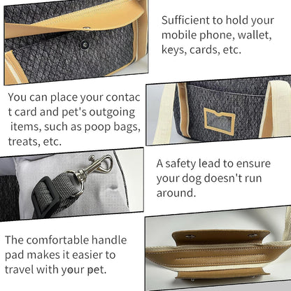Close up of exterior pockets on BatlFrist dog travel bag