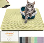 Blissstorm anti tracking pet mat with cat paws walking comfortably over it