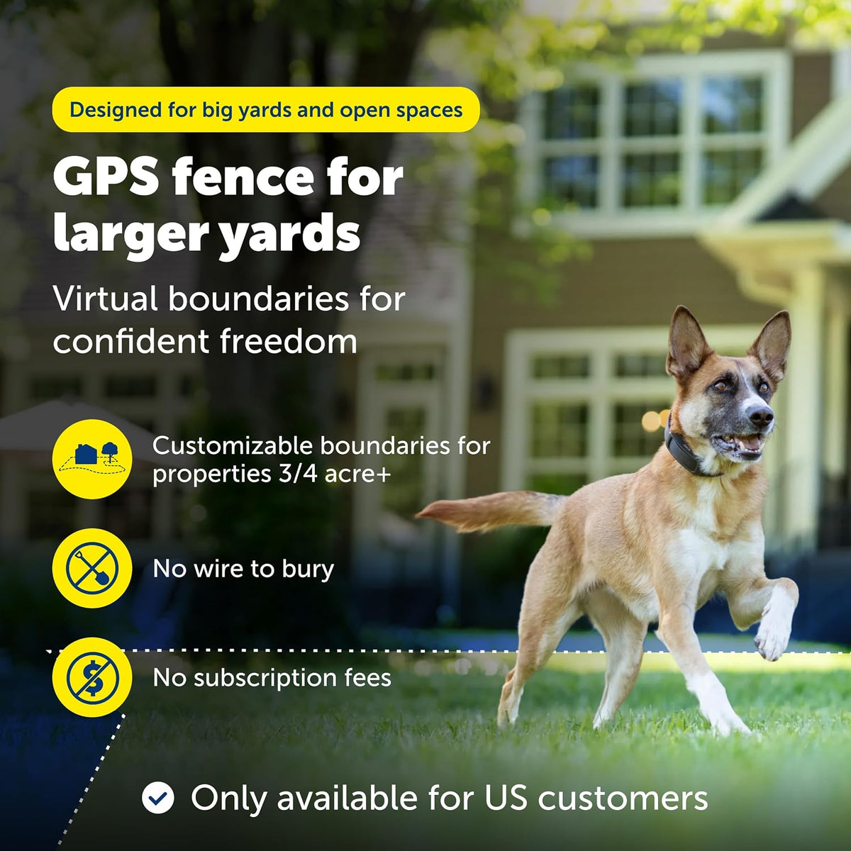 PetSafe wireless dog fence collar showing the rechargeable charging port and static contact probes.