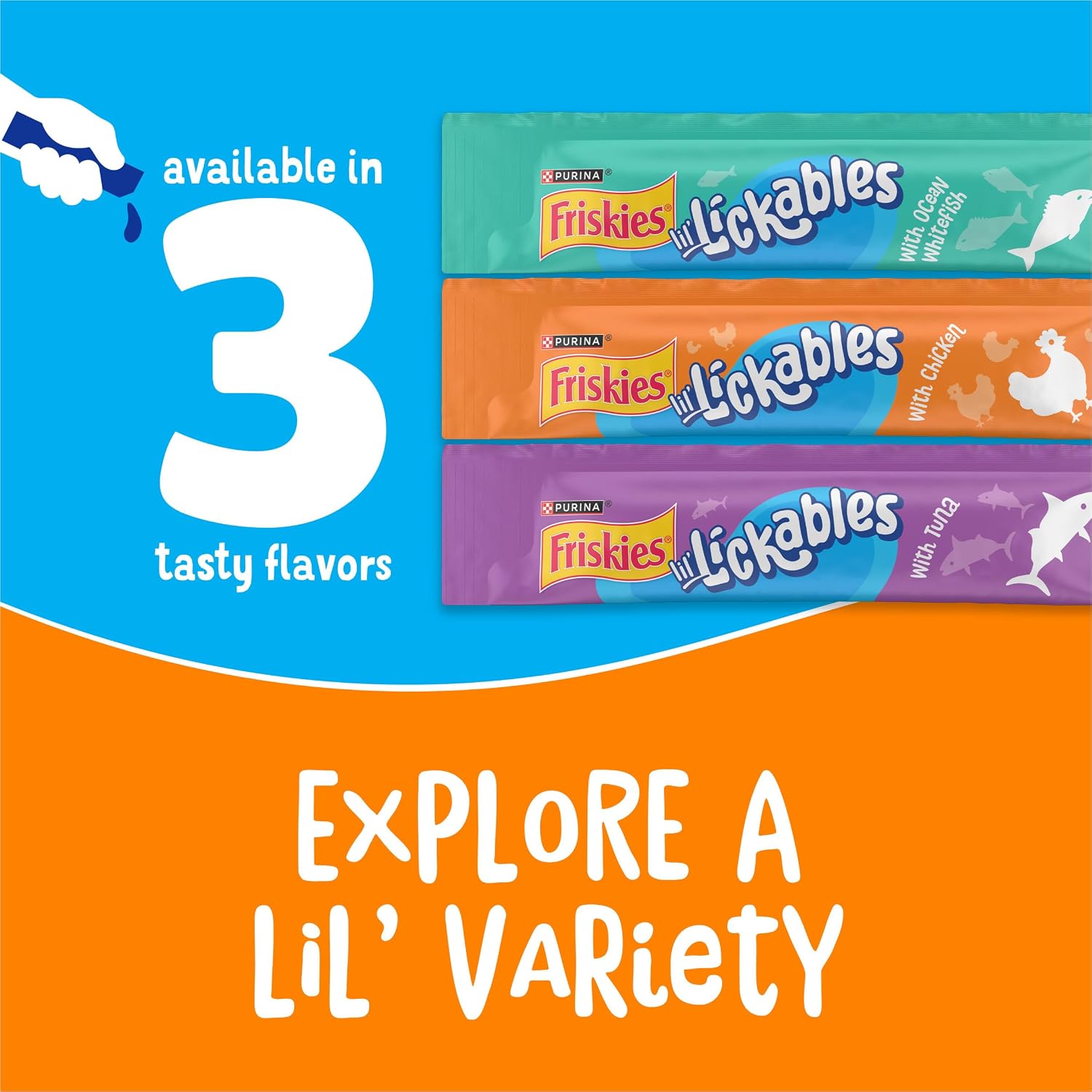 Purina Friskies Lil' Lickables with Chicken Lickable Cat Treats - 16 oz (Pack of 32) - Image 9