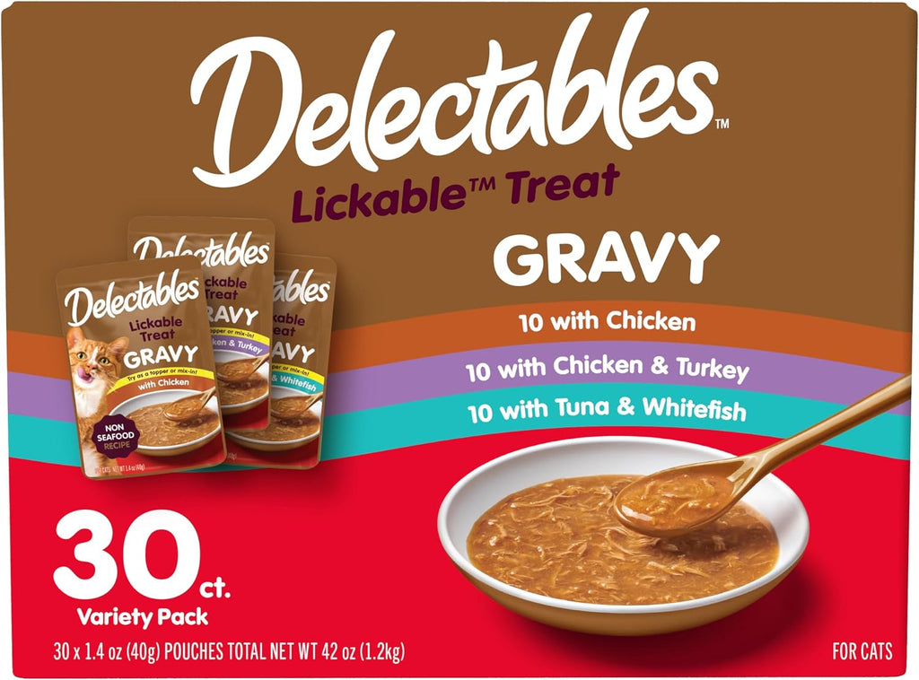 Delectables Lickable Treat Gravy Seafood Variety Wet Cat Treat & Food Topper, Food Topper, Hydrating, Grain-Free, No Fillers, No by-Products, No Added Preservatives, 1.4-oz Pouch, 12 Count - Image 12