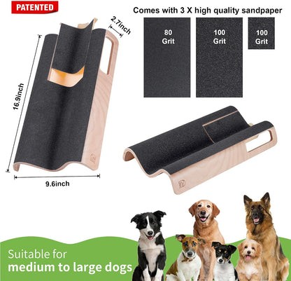 Durable plywood construction of the LovIntry M-Shaped nail file toy
