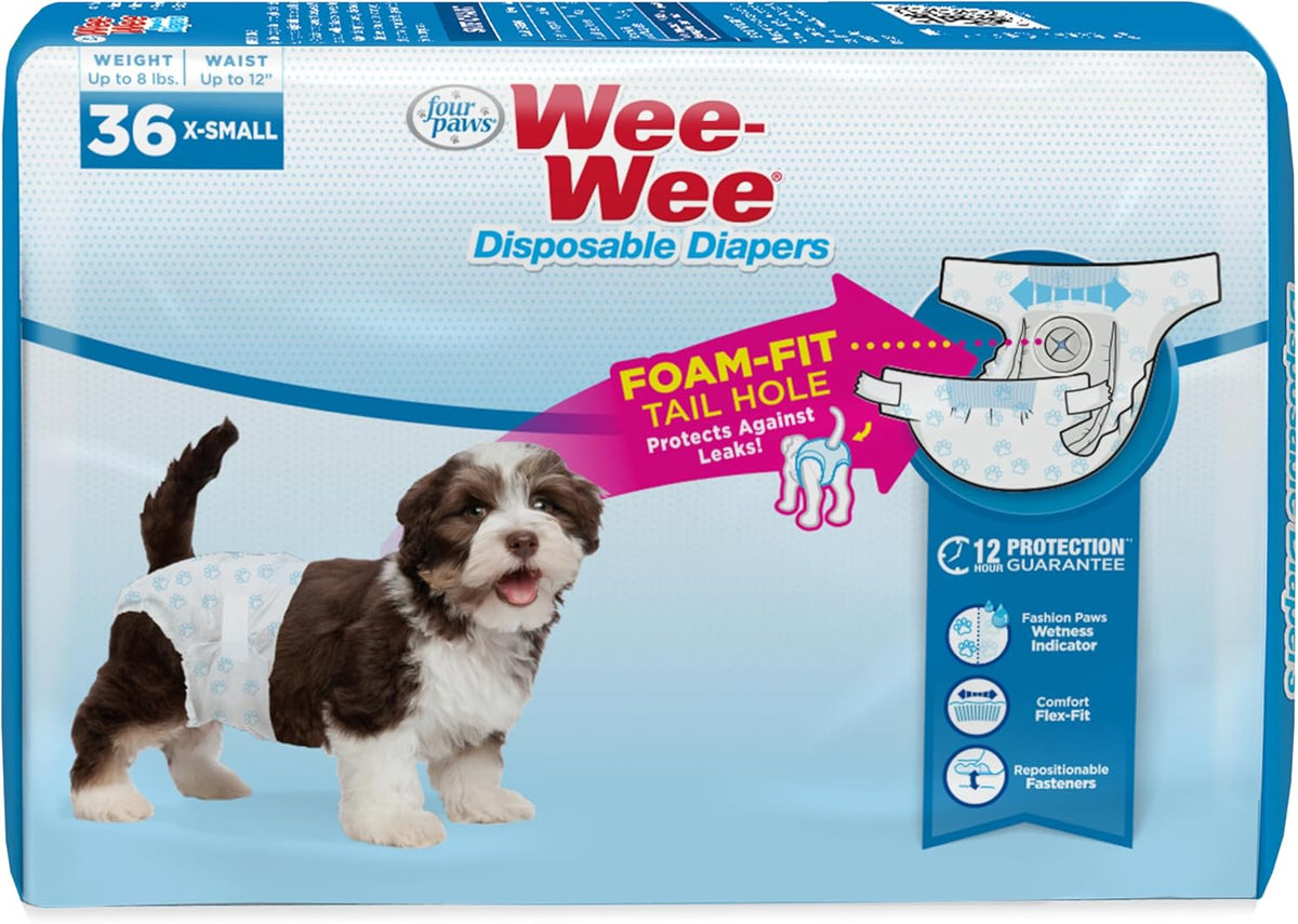 Four Paws Wee-Wee Super Absorbent Disposable Adjustable Dog Potty Training Diapers, Leak-Proof Protection for Dogs, Size Large, Over 19" Waist, 36 Count - Image 14