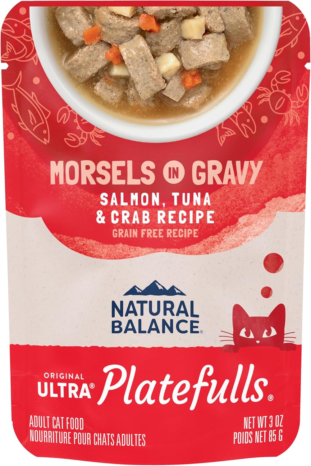 Natural Balance Original Ultra Platefulls Indoor Adult Grain Free Wet Cat Food, Chicken & Chicken Liver Recipe, 3 Ounce Pouch (Pack of 24) - Image 10