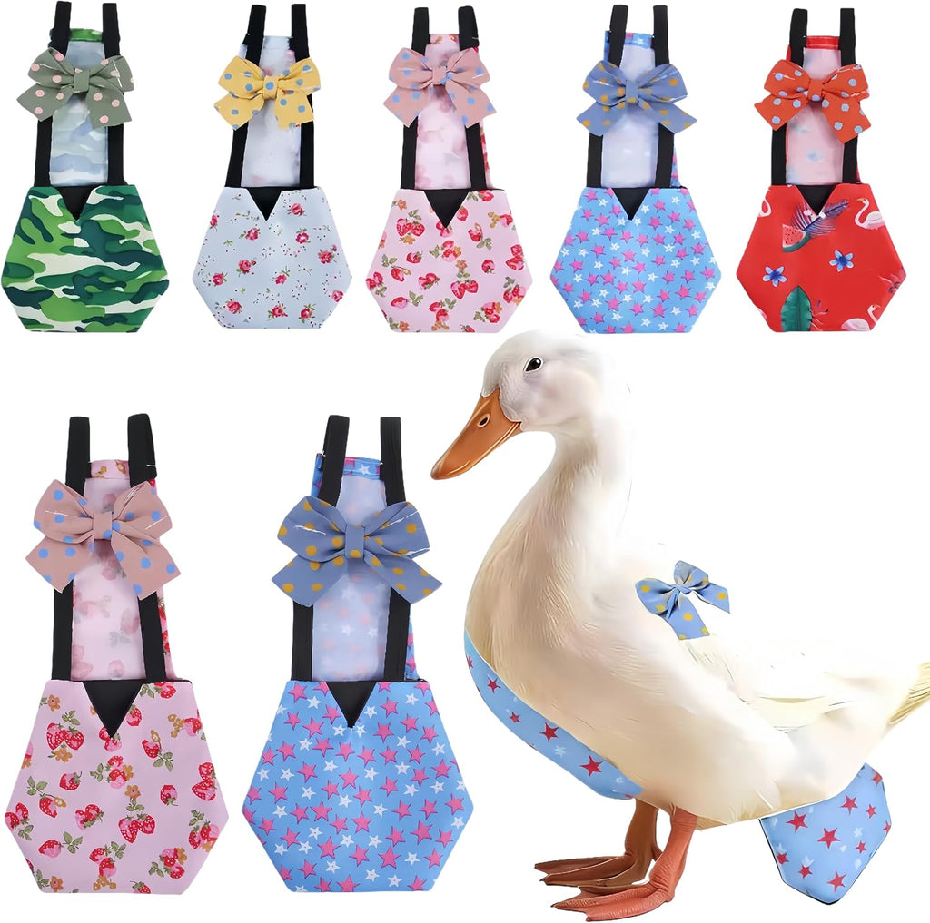 2 Pack Chicken Diapers for Hens, Roosters, Diapers for Ducks, Ducklings, Reusable Pet Diaper with Bow Ties Waterproof Poultry Nappies Pet Clothes for Geese Pet Ducks-Camouflage&Red,L - Image 11
