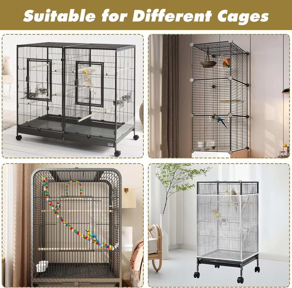 Hpmjz reusable bird cage net accessory in white color