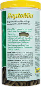 Tetra ReptoMin turtle food container back label details