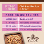 Wellness CORE Tiny Tasters Minced Kitten Wet Cat Food, Natural, Protein Rich, Grain Free, Chicken Recipe, 1.75 oz, Pack of 12 Pouches - Image 10